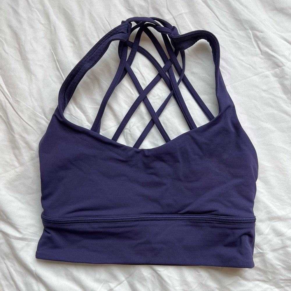 Lululemon Athletica Dark Purple Strappy Tank Top size 4 no pads